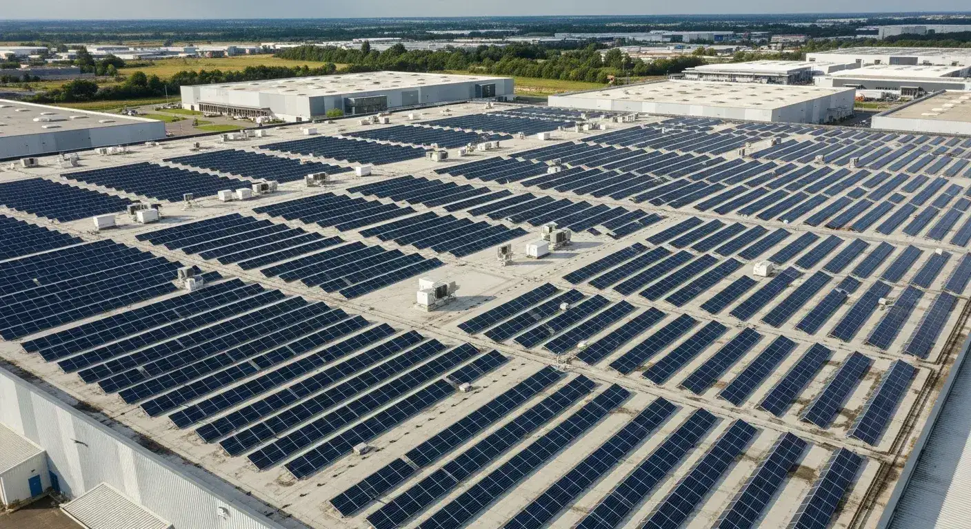 Commercial solar installation